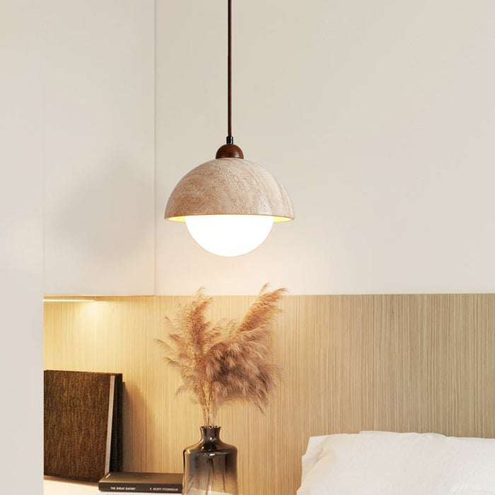 Dome Travertine Pendant Lamp Vakkerlight