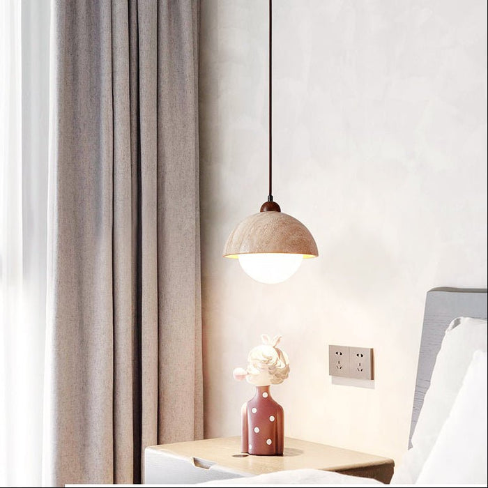 Dome Travertine Pendant Lamp Vakkerlight