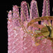 Pink Glass Droplet Chandelier Vakkerlight