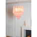 Pink Glass Droplet Chandelier Vakkerlight
