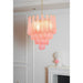 Pink Glass Droplet Chandelier Vakkerlight