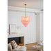 Pink Glass Droplet Chandelier Vakkerlight