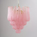 Pink Glass Droplet Chandelier Vakkerlight