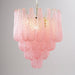 Pink Glass Droplet Chandelier Vakkerlight