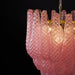 Pink Glass Droplet Chandelier Vakkerlight