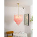Pink Glass Droplet Chandelier Vakkerlight