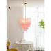 Pink Glass Droplet Chandelier Vakkerlight
