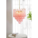 Pink Glass Droplet Chandelier Vakkerlight