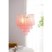 Pink Glass Droplet Chandelier Vakkerlight