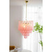 Pink Glass Droplet Chandelier Vakkerlight