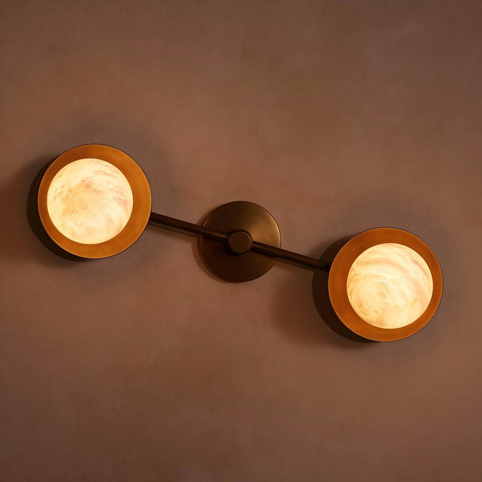 Dual Halo Alabaster Wall Light Vakkerlight