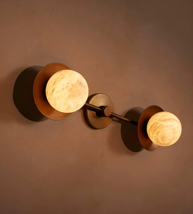Dual Halo Alabaster Wall Light Vakkerlight