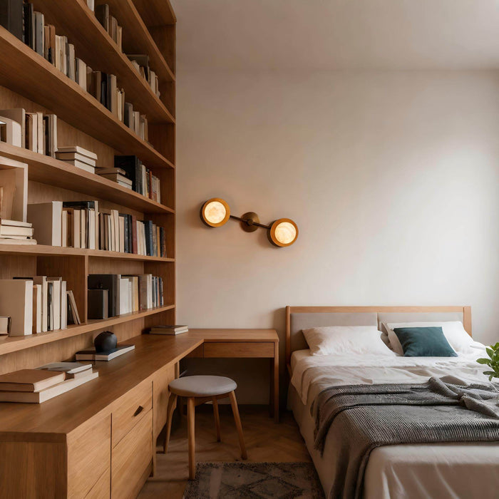 Dual Halo Alabaster Wall Light Vakkerlight