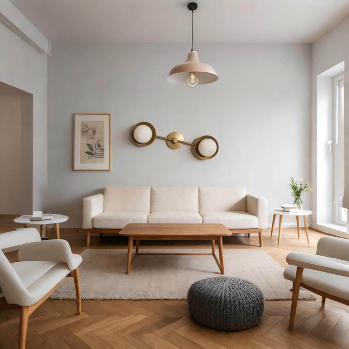 Dual Halo Alabaster Wall Light Vakkerlight