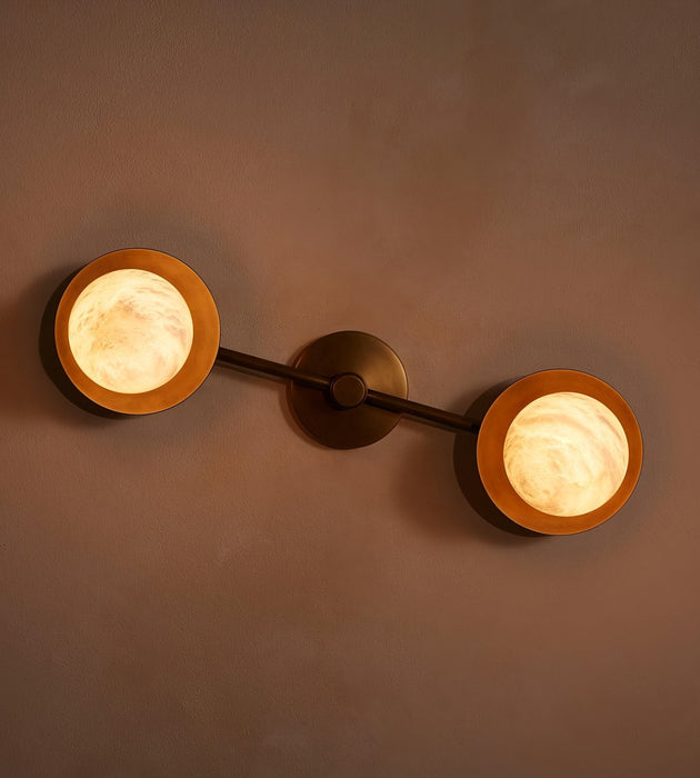 Dual Halo Alabaster Wall Light Vakkerlight
