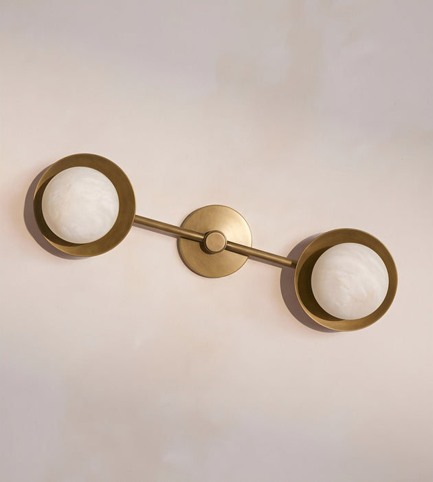 Dual Halo Alabaster Wall Light Vakkerlight