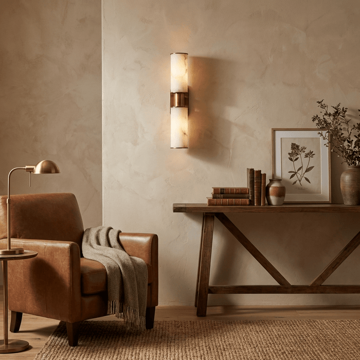 Dualis Alabaster Wall Sconce Vakkerlight