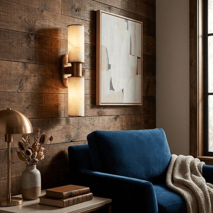 Dualis Alabaster Wall Sconce Vakkerlight