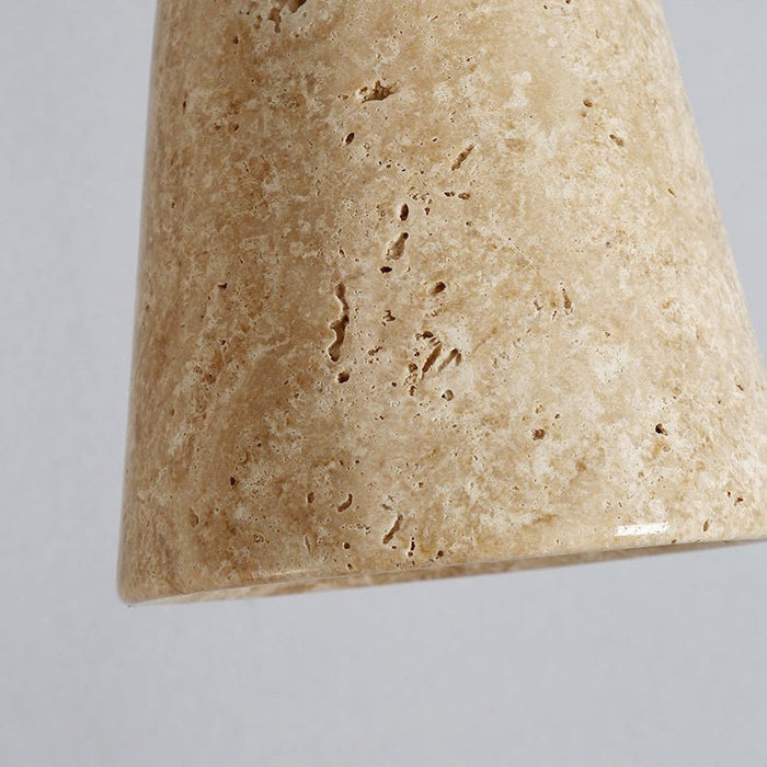Earthy Travertine Cone Pendant Light Vakkerlight