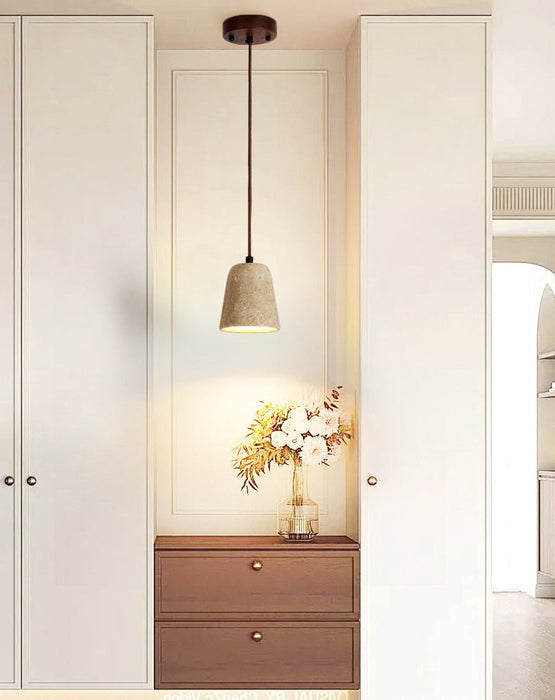Earthy Travertine Cone Pendant Light Vakkerlight