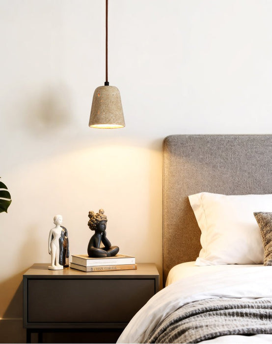 Earthy Travertine Cone Pendant Light Vakkerlight
