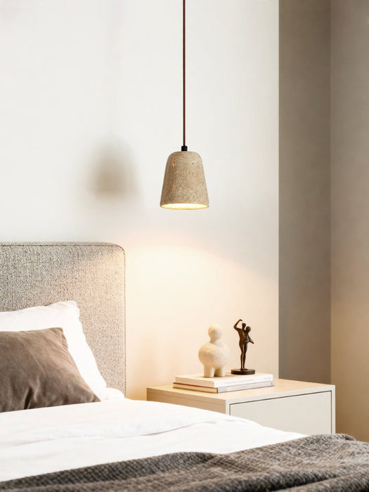 Earthy Travertine Cone Pendant Light Vakkerlight