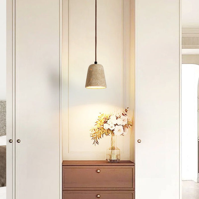 Earthy Travertine Cone Pendant Light Vakkerlight