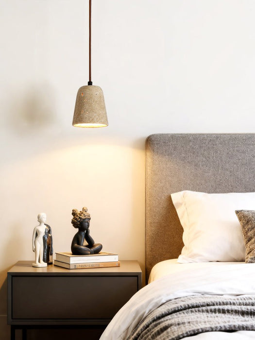 Earthy Travertine Cone Pendant Light Vakkerlight