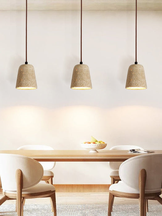 Earthy Travertine Cone Pendant Light Vakkerlight