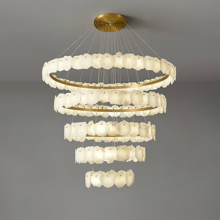 Ecliptica Spiral Alabaster Chandelier Vakkerlight