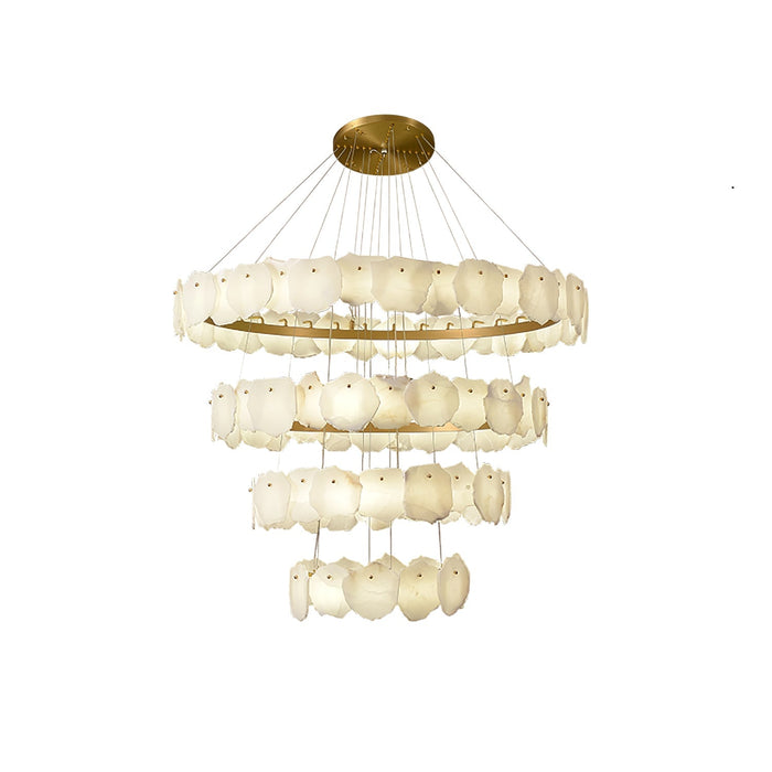 Ecliptica Spiral Alabaster Chandelier Vakkerlight