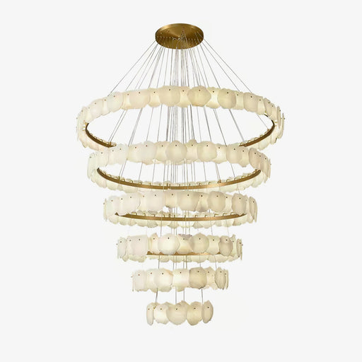 Ecliptica Spiral Alabaster Chandelier Vakkerlight