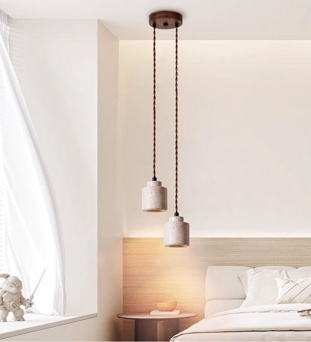 Elemental Travertine Mini Pendant Lamp Vakkerlight