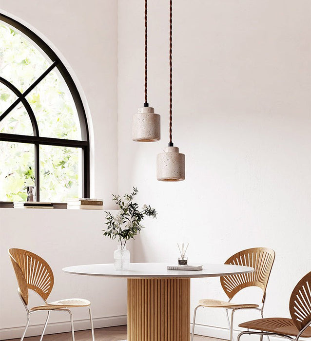 Elemental Travertine Mini Pendant Lamp Vakkerlight