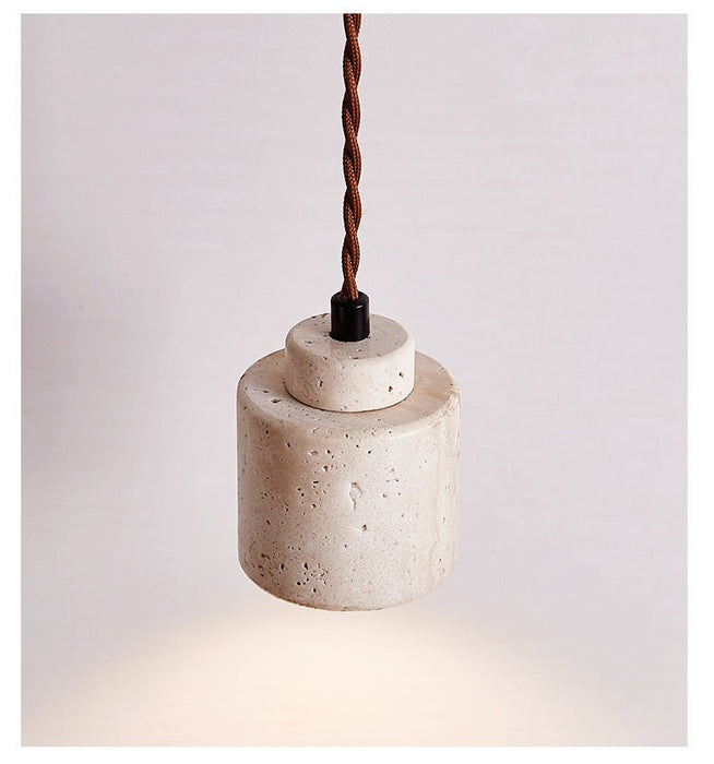 Elemental Travertine Mini Pendant Lamp Vakkerlight