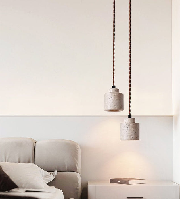 Elemental Travertine Mini Pendant Lamp Vakkerlight