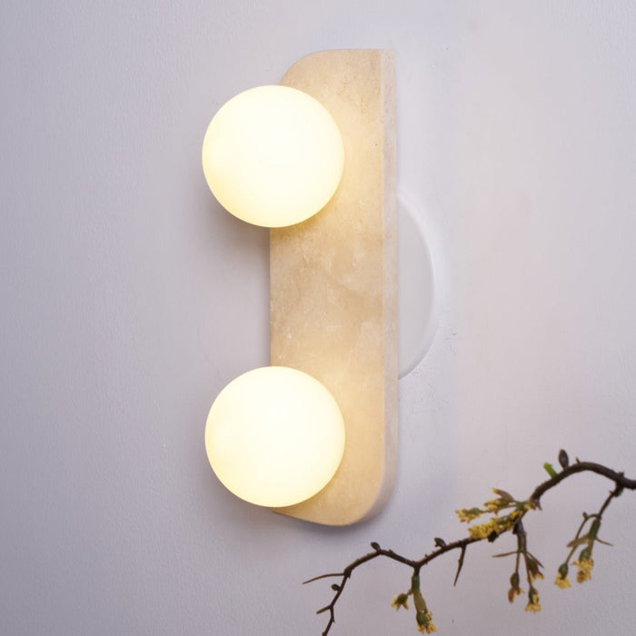 Elysian Travertine Plug-in Wall Light Vakkerlight