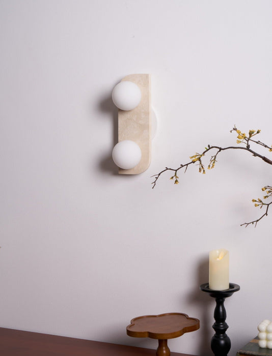 Elysian Travertine Plug-in Wall Light Vakkerlight