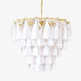 Lunara White Glass Chandelier Vakkerlight