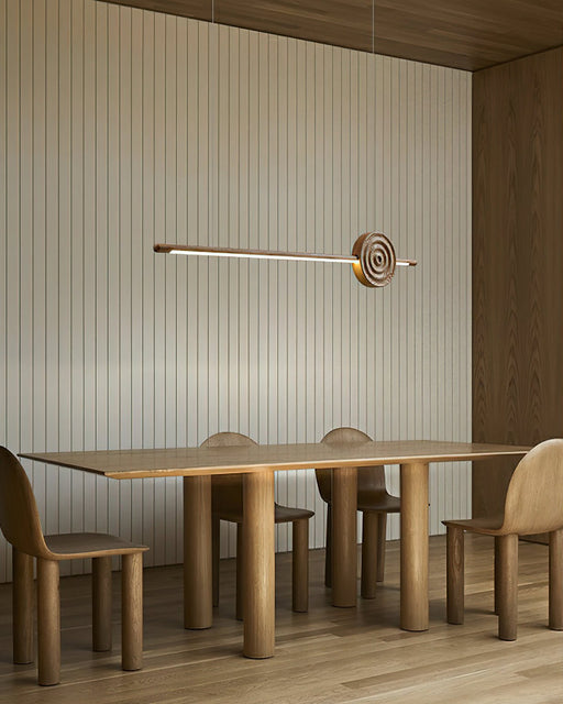 Erhu Wood Chandelier Vakkerlight