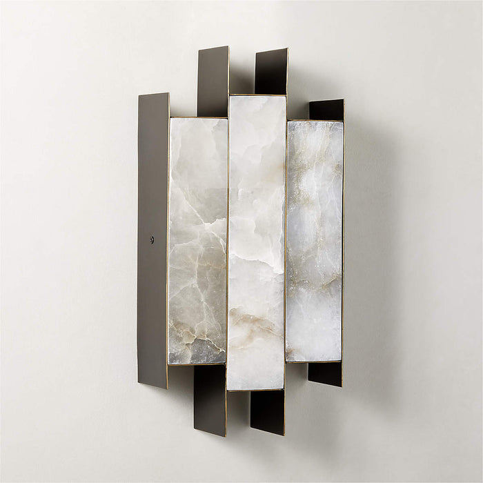Folded Alabaster Panel Sconce Vakkerlight