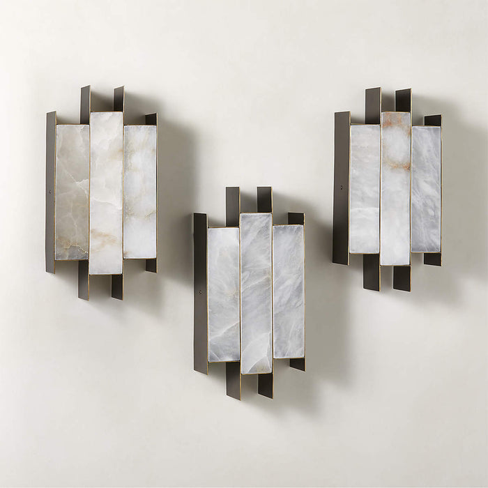 Folded Alabaster Panel Sconce Vakkerlight