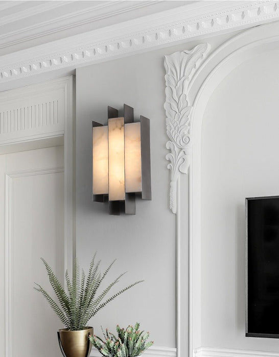 Folded Alabaster Panel Sconce Vakkerlight
