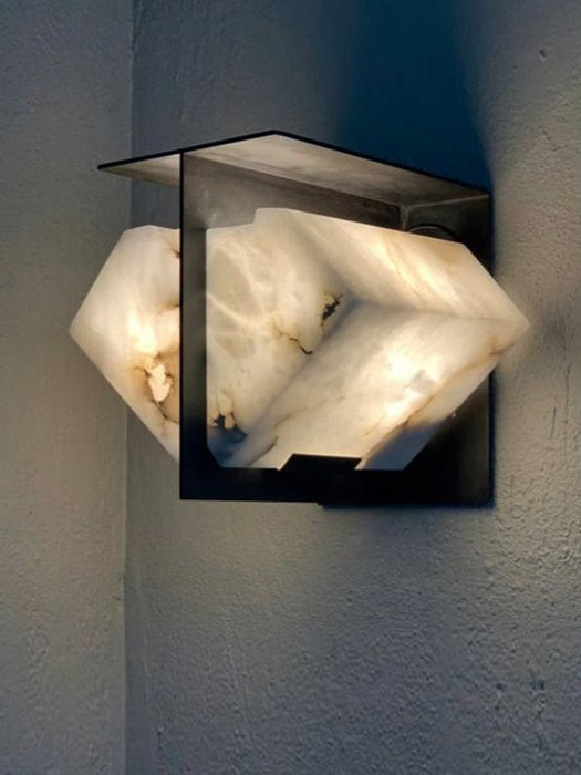 Folded Halo Alabaster Wall Sconce Vakkerlight