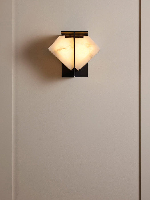 Folded Halo Alabaster Wall Sconce Vakkerlight