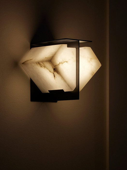 Folded Halo Alabaster Wall Sconce Vakkerlight