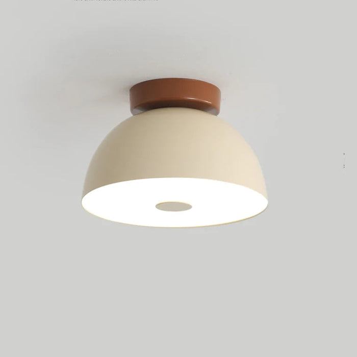 Cream Retro Iron Aisle Ceiling Lamp