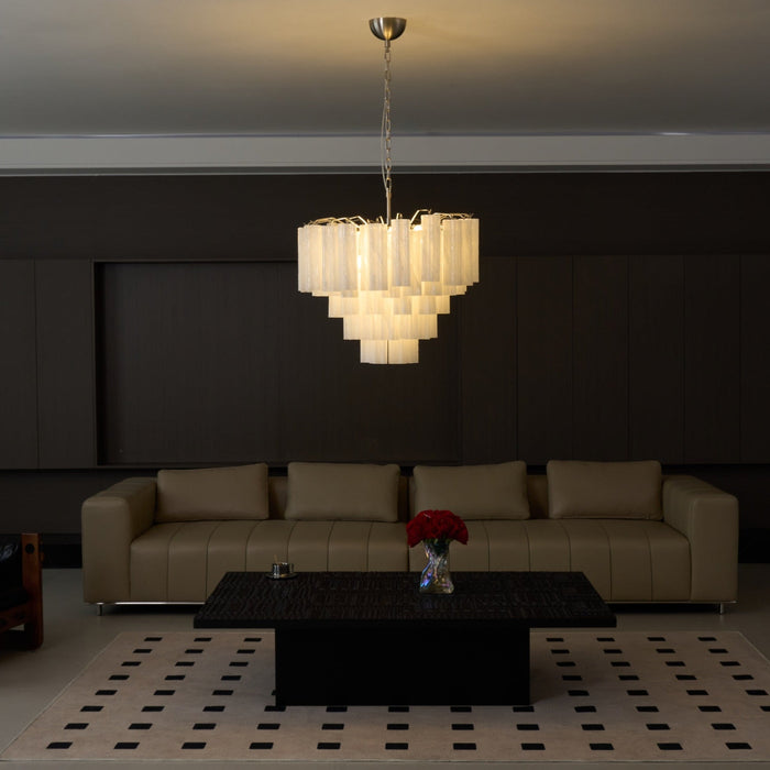 Frosted Glass Cascade Chandelier Vakkerlight