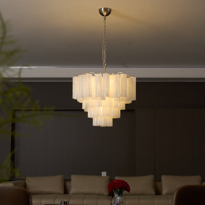 Frosted Glass Cascade Chandelier Vakkerlight