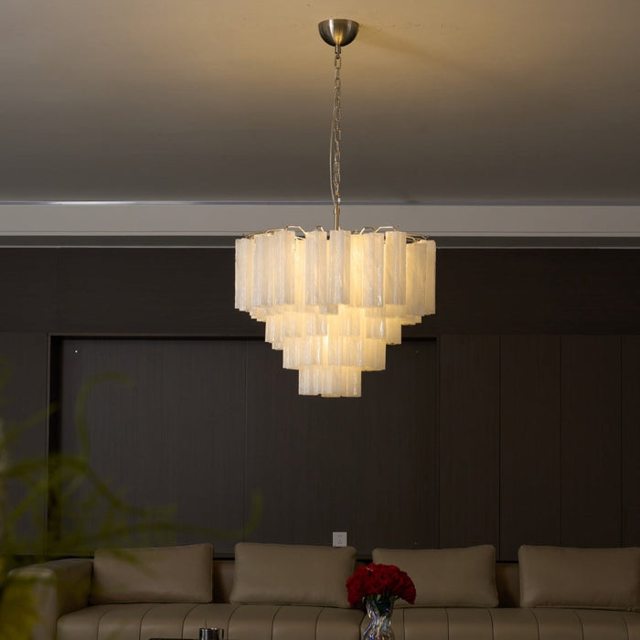 Frosted Glass Cascade Chandelier Vakkerlight